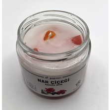 El Yapımı Nar Çiçeği Kokulu Kavanoz Mum