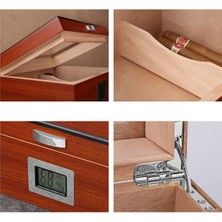 Falconetti Açık Kahverengi Camlı Humidor Puro Kutusu RD47
