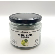 El Yapımı Yeşil Elma Kokulu Kavanoz Mum
