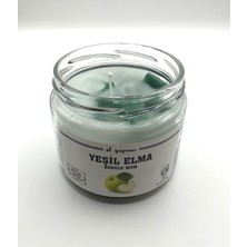 El Yapımı Yeşil Elma Kokulu Kavanoz Mum