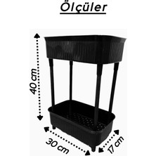2 Katlı Plastik Organizer , Banyo Mutfak Dolap Içi Düzenleyici ,BEJ