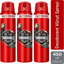 Old Spice Wolfthorn Erkek Sprey Vücut Deodorantı 150 ml x 3 Adet