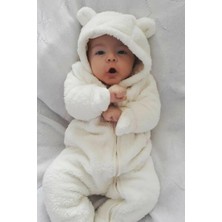 İpek Atlas Kız Erkek Bebek ve Çocuk Pofuduk Kumaş Peluş Tulum
