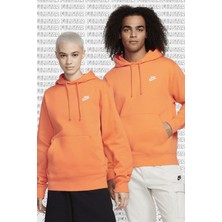 Nike Sportswear Hoodie Fleece  Orange Şardonlu Kapüşonlu Sweatshirt Orange