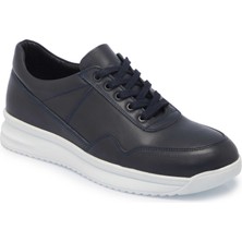 Tergan Lacivert Hakiki Deri Erkek Sneaker - E25I1AY57305-A31