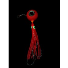 S.F. Melek Gözü Jig 120g Turuncu Uv - 0/2 No Paslanmaz Iğne - Uv Glow Saçak