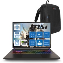 MSI Msı Vector 16 Intel Core Ultra 9 275HX 48GB 2tb SSD RTX5080 16GB Tdp 175W Gddr7 Freedos 16" Qhd+ 240Hz Taşınabilir Bilgisayar A2XWIG090XTRF23 + Zetta Çanta