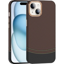 Başkenttekno Apple iPhone 13 Kılıf Kablosuz Şarj Özellikli Karbon Fiber Görünümlü Gros Kapak