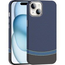 Başkenttekno Apple iPhone 13 Kılıf Kablosuz Şarj Özellikli Karbon Fiber Görünümlü Gros Kapak