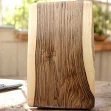 El Yapımı Tek Parça Doğal Ahşap Kesme Tahtası Ceviz (40X23CM)