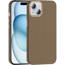 Başkenttekno Apple iPhone 15 Kılıf Kablosuz Şarj Özellikli Karbon Fiber Görünümlü Gros Kapak