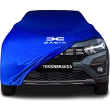 Dacia Sandero 3 Hatchback (2020-) Mavi Kumaş Araba Branda Logolu Kumaş Branda Penye Oto Branda