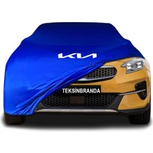 Kia Xceed (2019 - )  Mavi Kumaş Araba Branda Logolu Kumaş Araba Brandası Penye Oto Branda