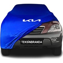Kia Sorento 1 (2002 - 2009)  Mavi Kumaş Araba Branda Logolu Kumaş Araba Brandası Penye Oto Branda