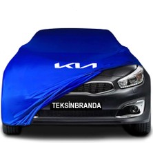 Kia Ceed 2 Station Wagon (2012 - 2018)  Mavi Kumaş Araba Branda Logolu Kumaş Araba Brandası Penye Oto Branda