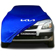 Kia Rio 2 Hatchback JB(2005 - 2009)  Mavi Kumaş Araba Branda Logolu Kumaş Araba Brandası Penye Oto Branda