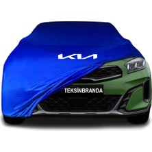 Kia Xceed (2023 - )  Mavi Kumaş Araba Branda Logolu Kumaş Araba Brandası Penye Oto Branda