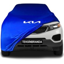 Kia Sorento 2 (2009 - 2014)  Mavi Kumaş Araba Branda Logolu Kumaş Araba Brandası Penye Oto Branda