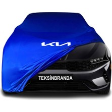 Kia K5 Suv  Mavi Kumaş Araba Branda Logolu Kumaş Araba Brandası Penye Oto Branda