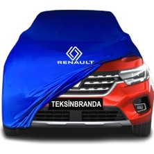 Renault Kangoo 3 (2021 - ) Mavi Kumaş Araba Branda Logolu Penye Oto Branda