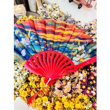 Plastik Desenli Yelpaze