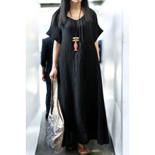 Barbora Yazlık Rahat Keten Elbise