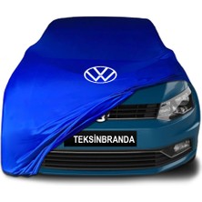 Volkswagen Ameo  Mavi Kumaş Araba Branda Logolu Kumaş Araba Brandası Penye Oto Branda