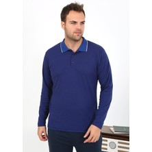 Kent Moda Erkek Polo Yaka Uzun Kol Penye Pijama Takımı Gri 6865