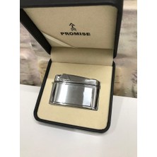 Promise Marka Açık Gri Gazlı Kişiye Özel Çakmak