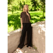 Barbora Yazlık Düğmeli Keten Pantolon