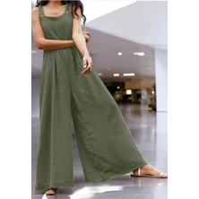 Barbora Yazlık Salaş Şık Keten Tulum