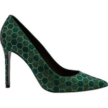 Poletto   Deri Yesıl-Altın Ayakkabı Gece/abiye 2536 08 V5