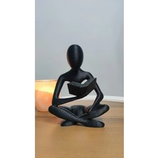 Kitap Okuyan Iskandinav Tarzı Biblo Heykel Figür Dekor Dekorasyon 15CM