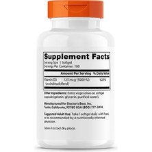 Doctor's Best Vitamin D3 5000 Iu 180 Softgels