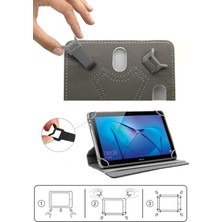 Ottawe Samsung Galaxy Tab S5E SM-T727 Lte 10.5'' Inç Universal 360° Döner Standlı Kapaklı Koruyucu Tablet Kılıfı