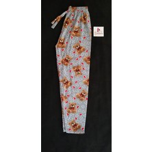 Bukadınca Gri Ayıcıklı ve Kalpli Pijama Altı