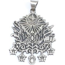 Nusret Takı 925 Ayar Gümüş Osmanlı Devlet Arması Kolye Ucu