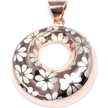 Nusret Takı 925 Ayar Rose Gümüş Karaca Gözü Kolye Ucu