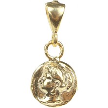 Nusret Takı 925 Ayar Gümüş Bayan Figürü Madalyon Kolye Ucu