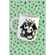 Tontilika Blupiki Koleksiyonu Baphomet ve Kediler Karikatür Tarzı Kupa