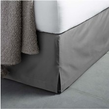 Metinev Dack Keten Baza Eteği Antrasit Renk 32 cm Yırtmaçlı ve Kırışmaya Dayanıklı