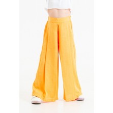 Kız Çocuk Bol Pileli Keten Pantolon 2549