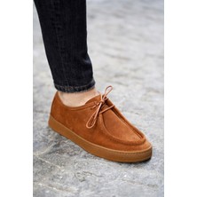 Shoetyle - Taba Süet Bağcıklı Erkek Günlük Ayakkabı 610-1004