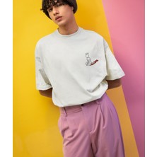 Terzili Giyin Melek ve Şeytan Minimal Baskılı Erkek Tişört