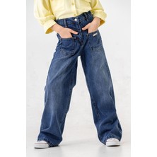 Kız Çocuk Ön Cepli Kot Pantolon 2179