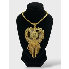 Arnes Jewelry Çelik 22 Ayar Altın Kaplama Hint Kolye