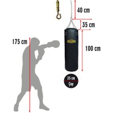 Excalibur Klasik Boks Torbası 100 x 35 cm Siyah