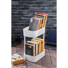 2 Katlı Çok Amaçlı Raf Kitaplık Organizer Düzenleyici