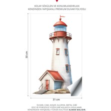 Deniz Feneri Duvar Stickeri | Çocuk Odası Duvar Stickeri | Kreş Duvar Dekorasyonu