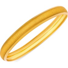 Yenigün Kuyumculuk 8 Ayar Altın Kenarı Parlak Simli Model Bilezik